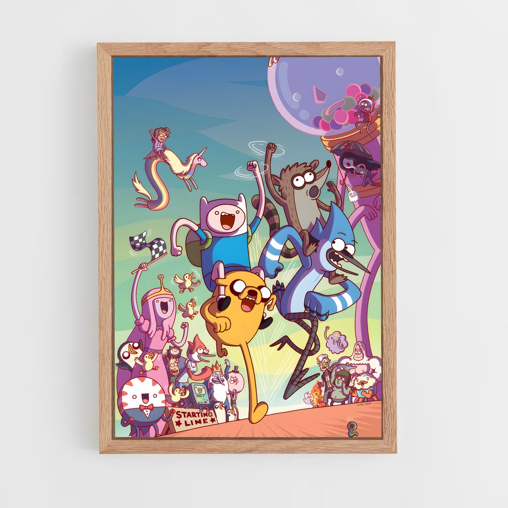 ap-cartoon network-1 cadre Bois clair
