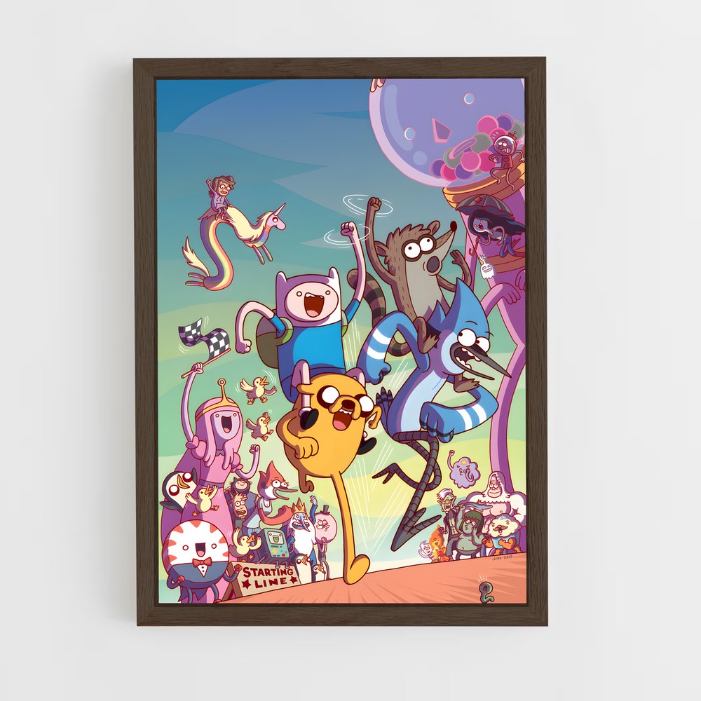 ap-cartoon network-1 cadre Bois foncé