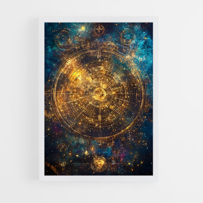 ap-celestial map-3 cadre Blanc