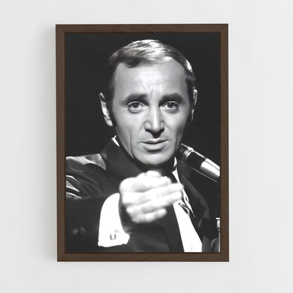 ap-charles aznavour-7 cadre Bois foncé