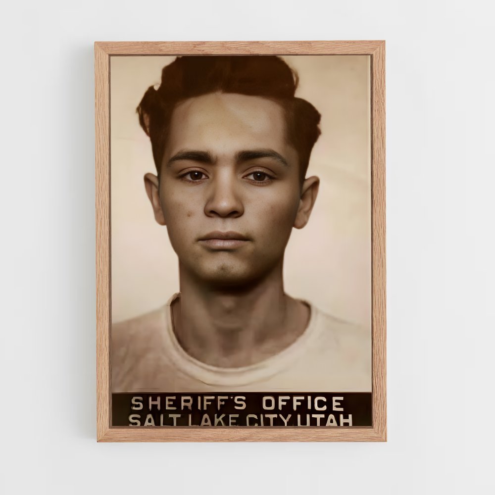 ap-charles manson-4 cadre Bois clair