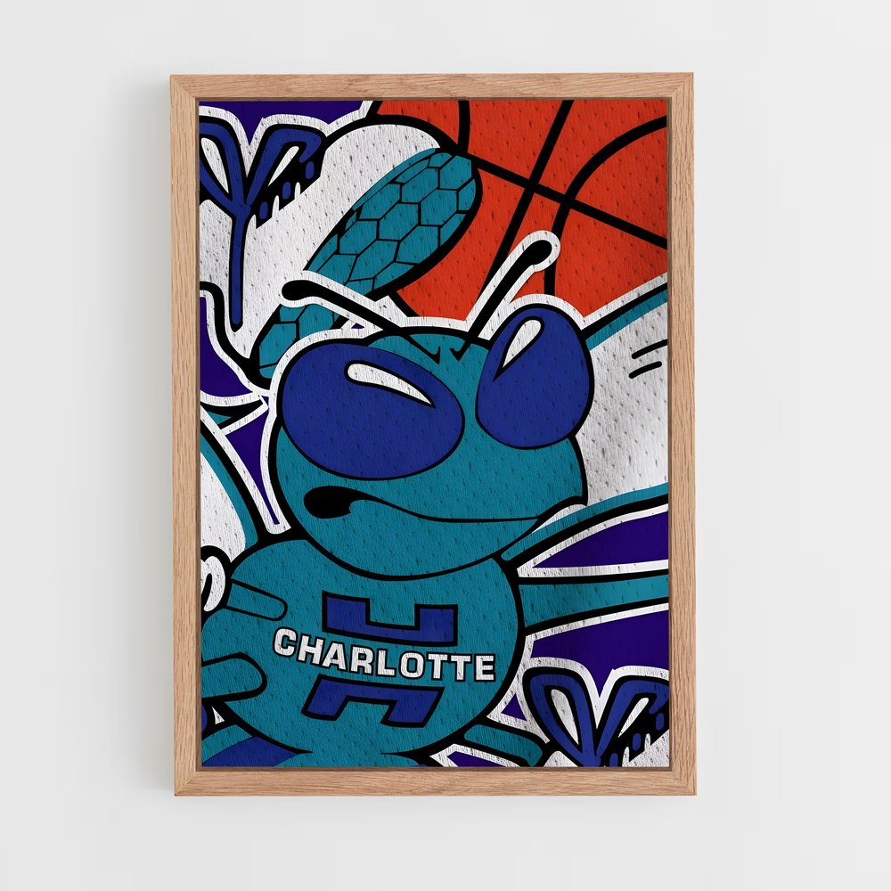 ap-charlotte hornets-4 cadre Bois clair