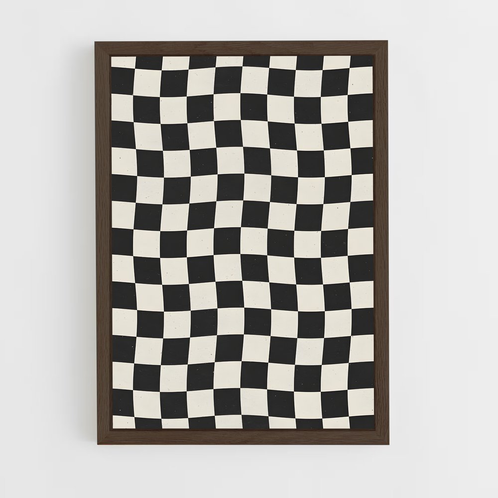ap-checkerboard-6 cadre Bois foncé
