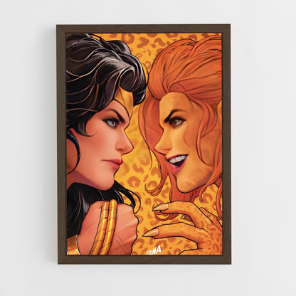 ap-cheetah wonder woman-2 cadre Bois foncé