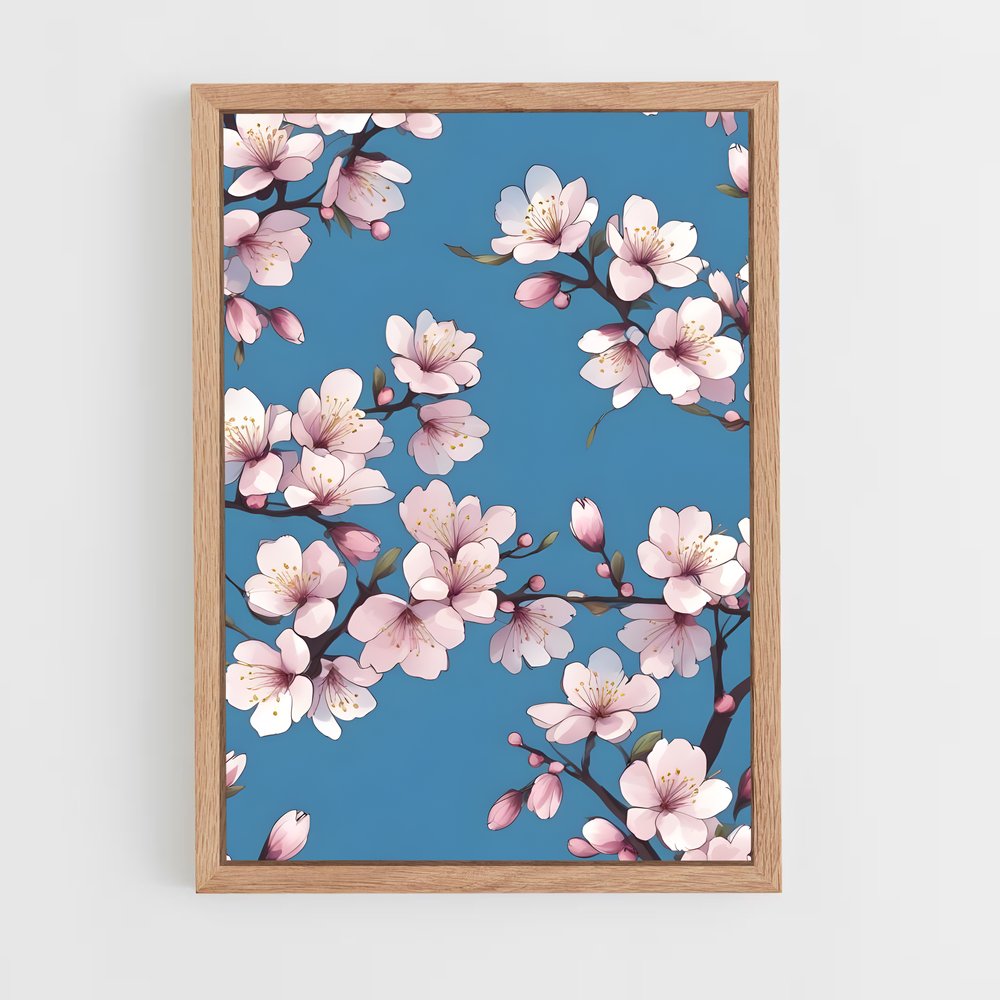ap-cherry blossom patterns-1 cadre Bois clair