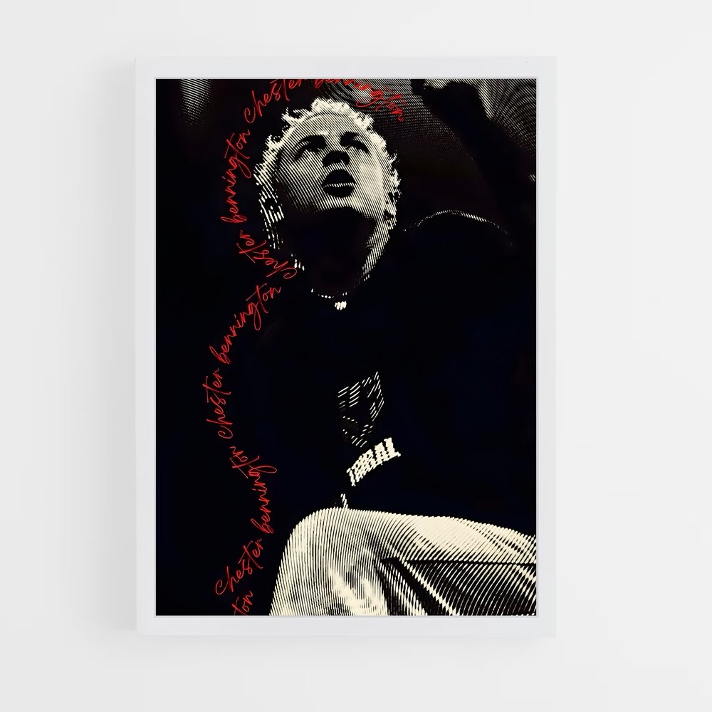 ap-chester bennington-3 cadre Blanc