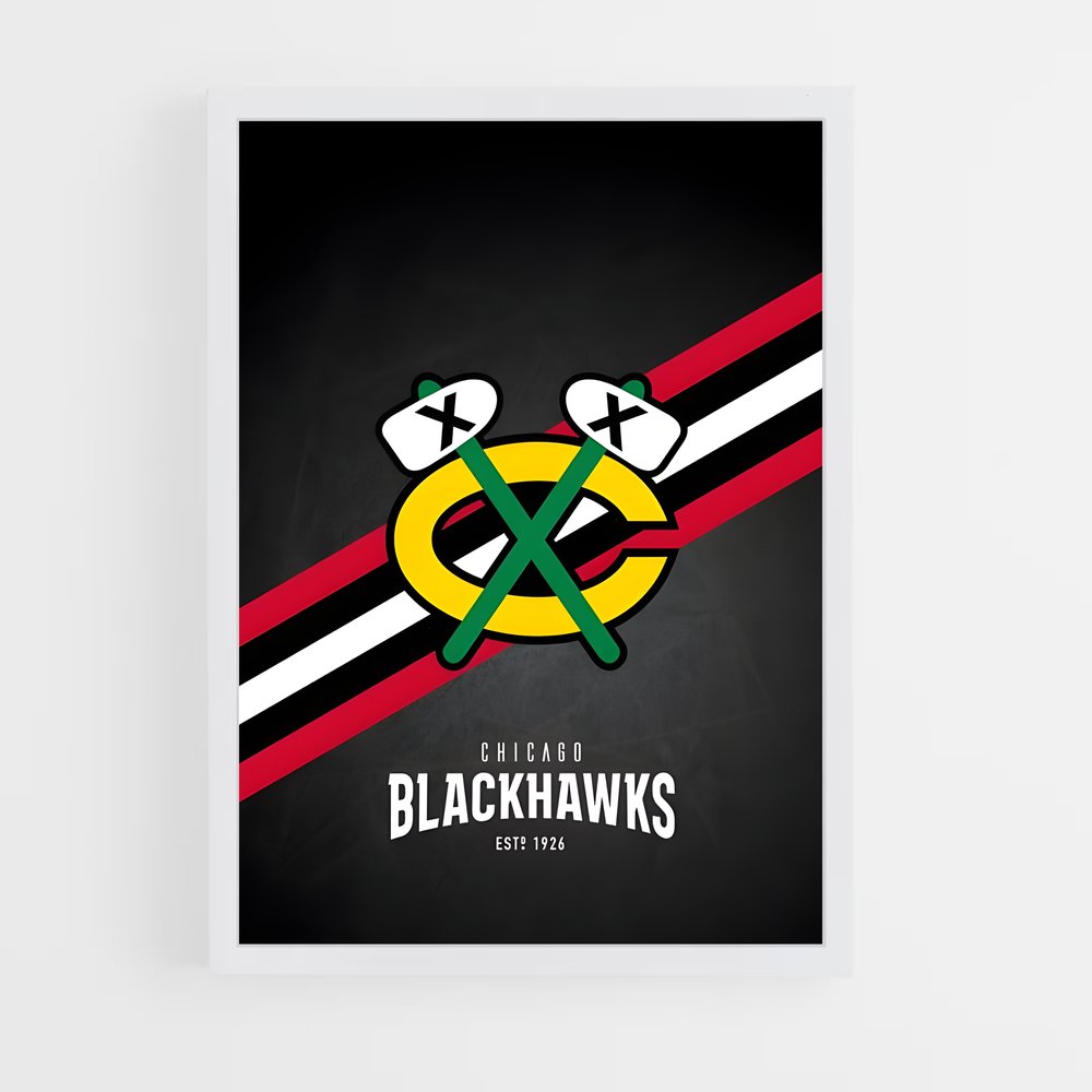ap-chicago blackhawks-3 cadre Blanc
