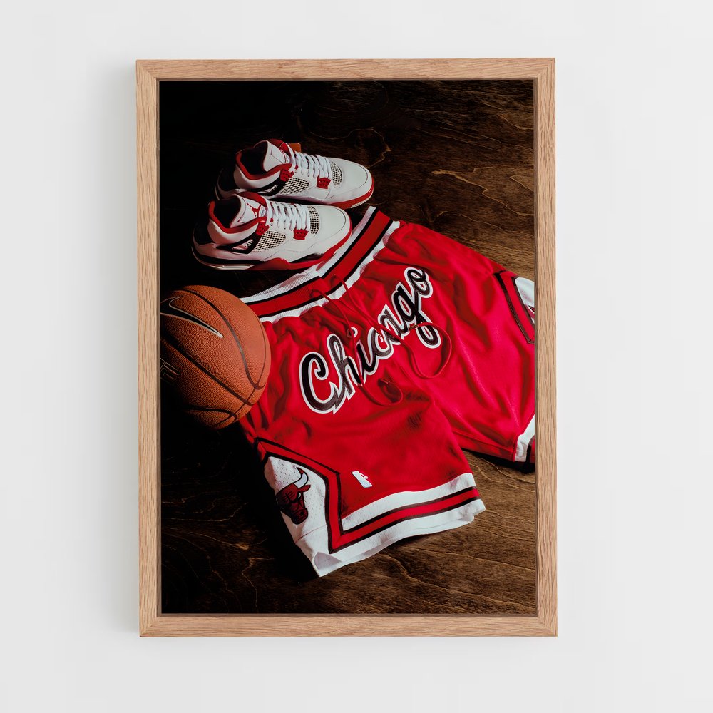 ap-chicago bulls-9 cadre Bois clair