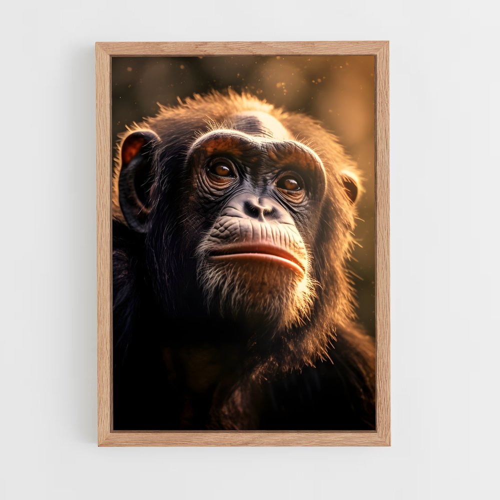 ap-chimpanzee-15 cadre Bois clair