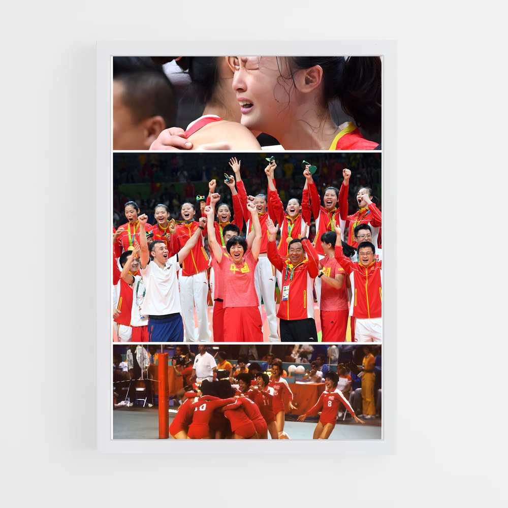 ap-china national volleyball team-1 cadre Blanc