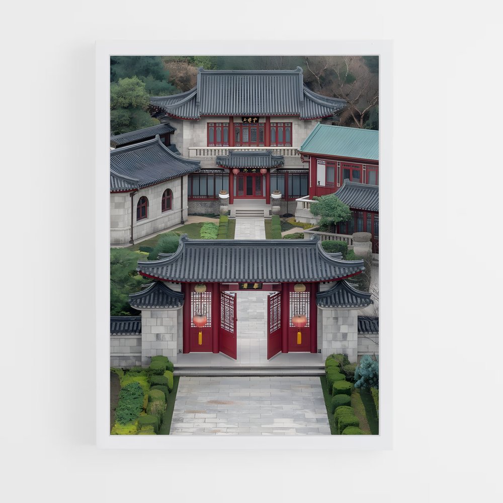 ap-chinese traditional architecture-1 cadre Blanc