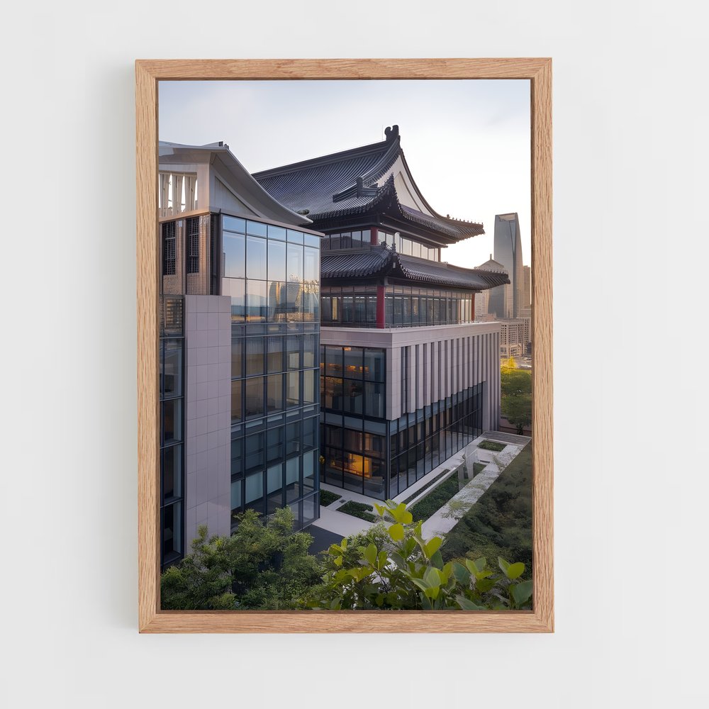 ap-chinese traditional architecture-3 cadre Bois clair