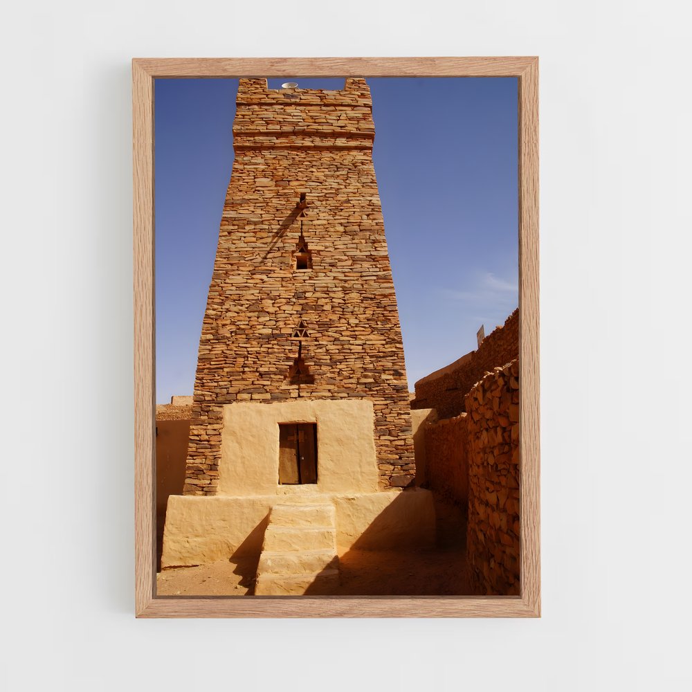 ap-chinguetti mosque-1 cadre Bois clair