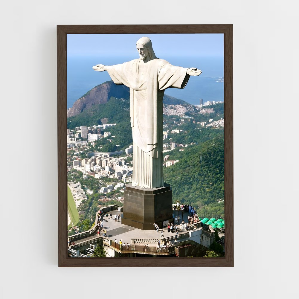 ap-christ the redeemer-5 cadre Bois foncé