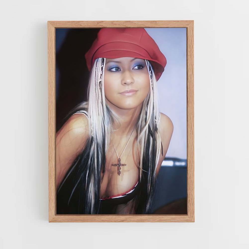 ap-christina aguilera-2 cadre Bois clair