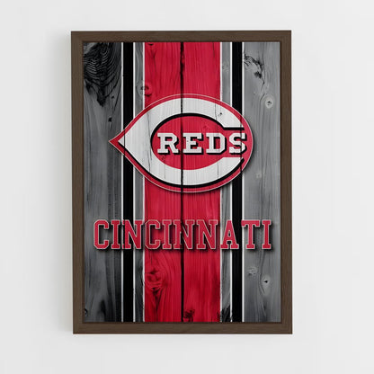 ap-cincinnati reds-5 cadre Bois foncé