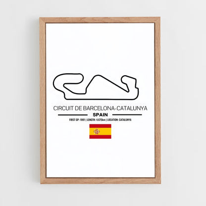 ap-circuit de barcelona-catalunya-1 cadre Bois clair