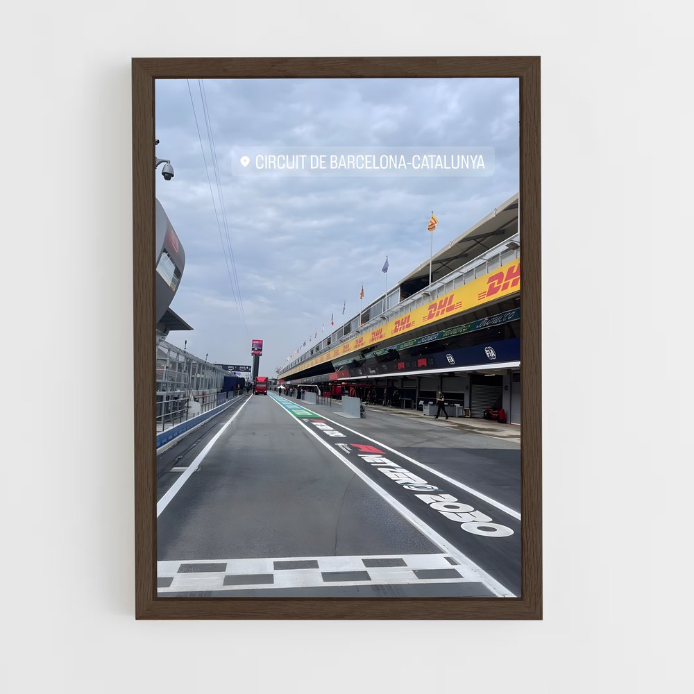 ap-circuit de barcelona-catalunya-3 cadre Bois foncé