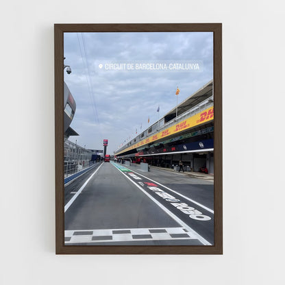 ap-circuit de barcelona-catalunya-3 cadre Bois foncé