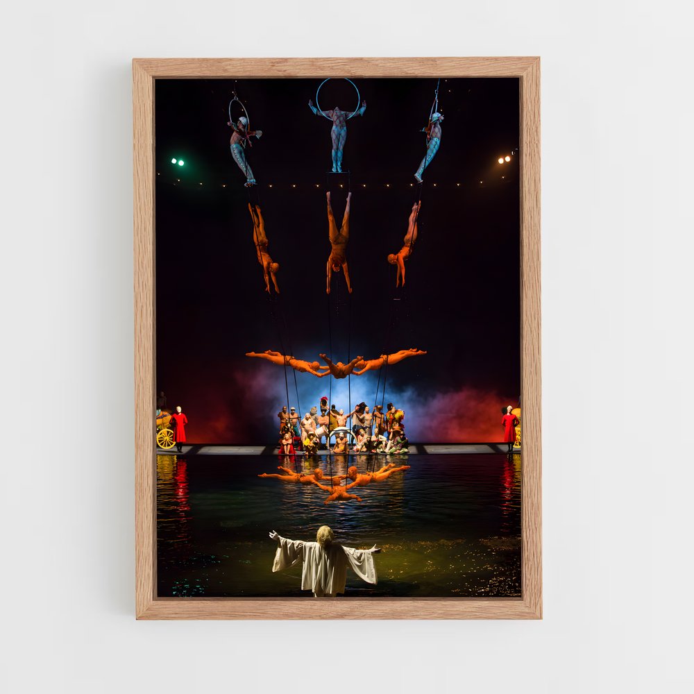 ap-cirque du soleil-5 cadre Bois clair