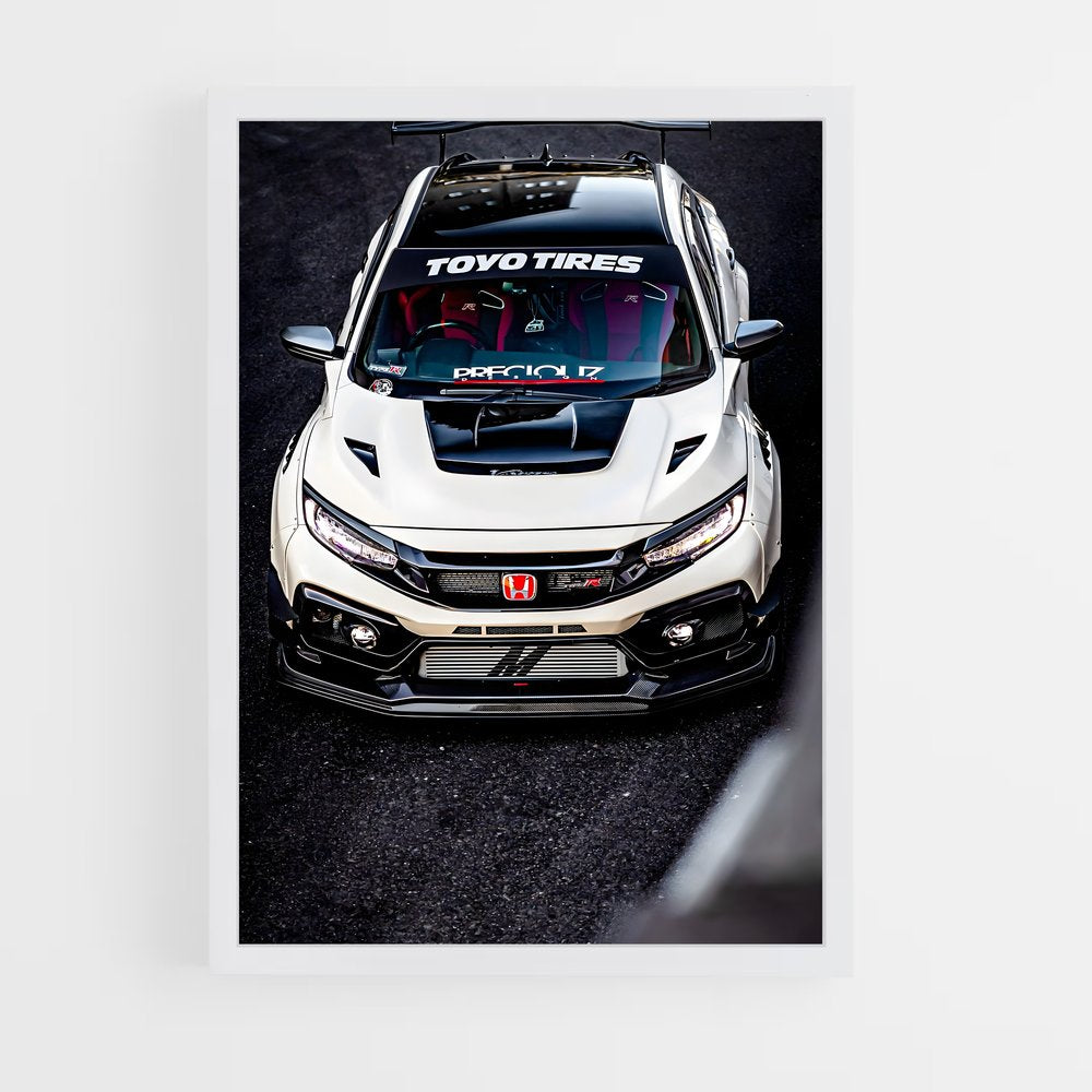 ap-civic type r fk8-1 cadre Blanc