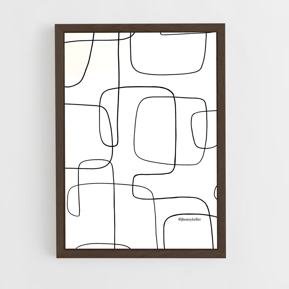 ap-clean lines-9 cadre Bois foncé