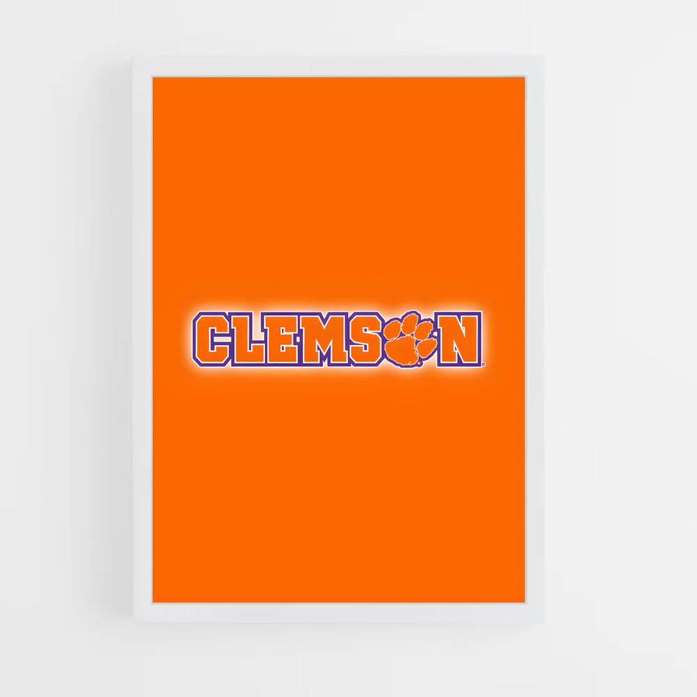 ap-clemson tigers-13 cadre Blanc