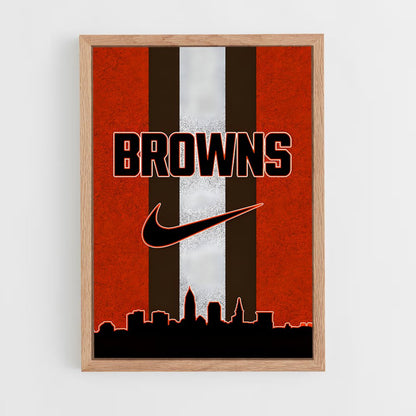 ap-cleveland browns-2 cadre Bois clair