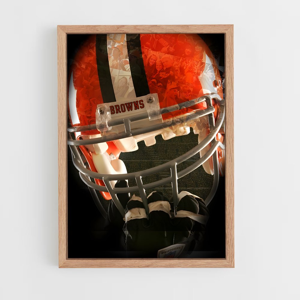 ap-cleveland browns-4 cadre Bois clair