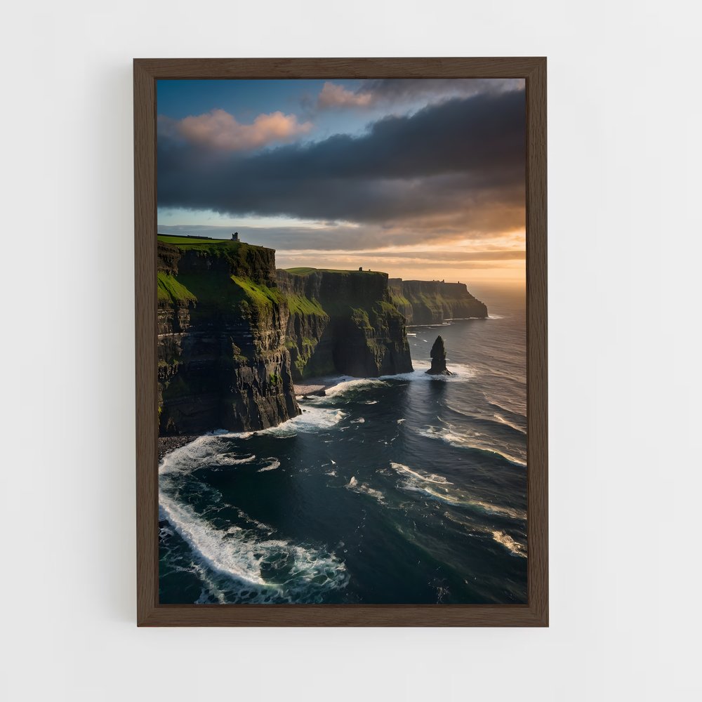 ap-cliffs of moher-1 cadre Bois foncé