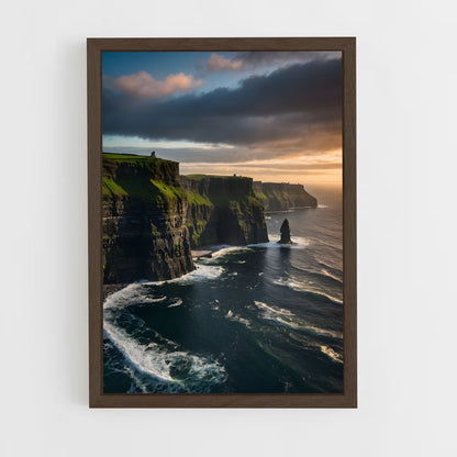 ap-cliffs of moher-1 cadre Bois foncé