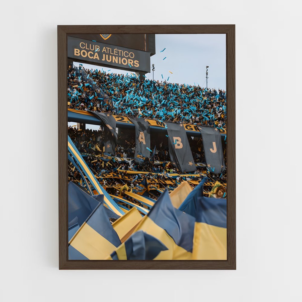 ap-club atletico boca juniors-3 cadre Bois foncé