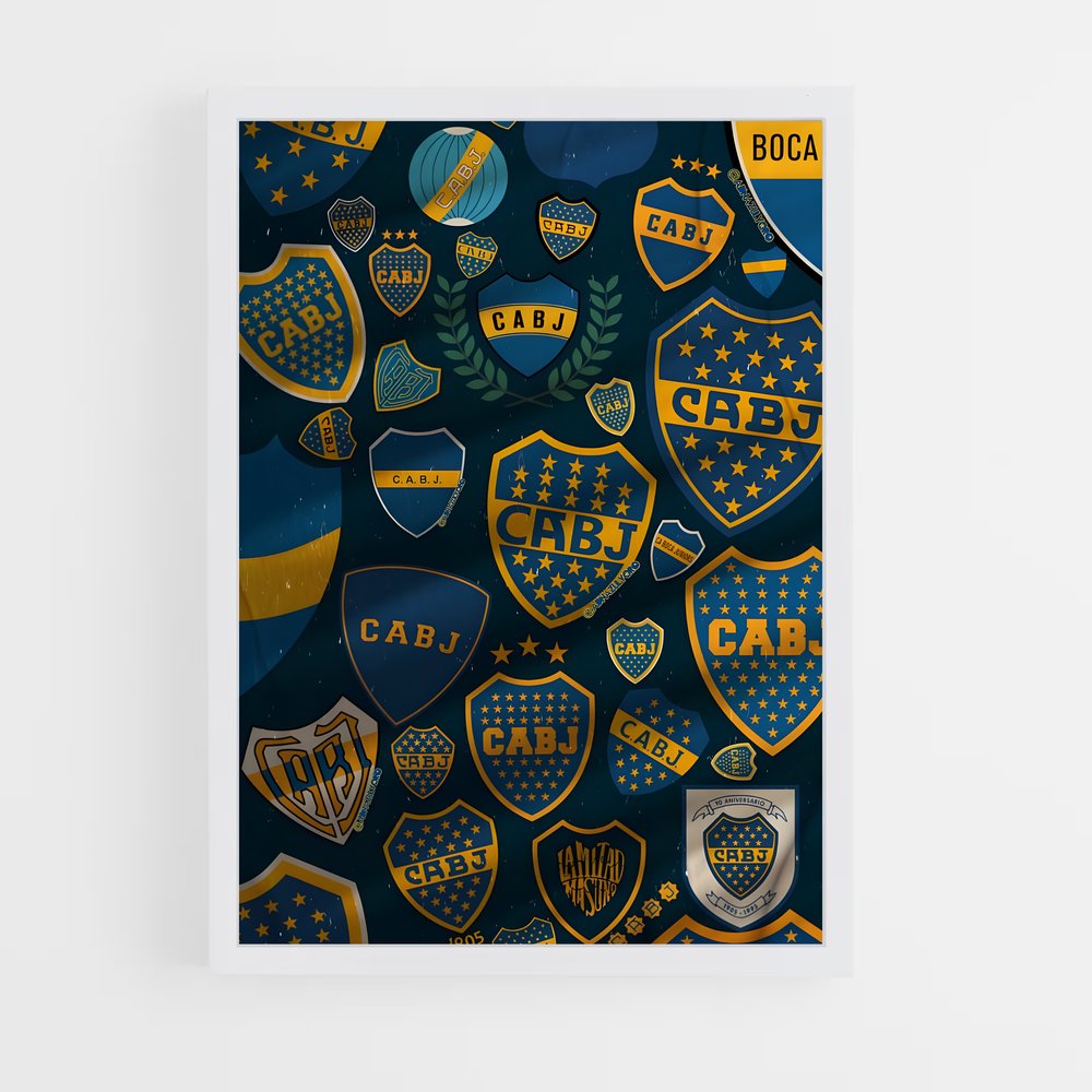 ap-club atletico boca juniors-5 cadre Blanc
