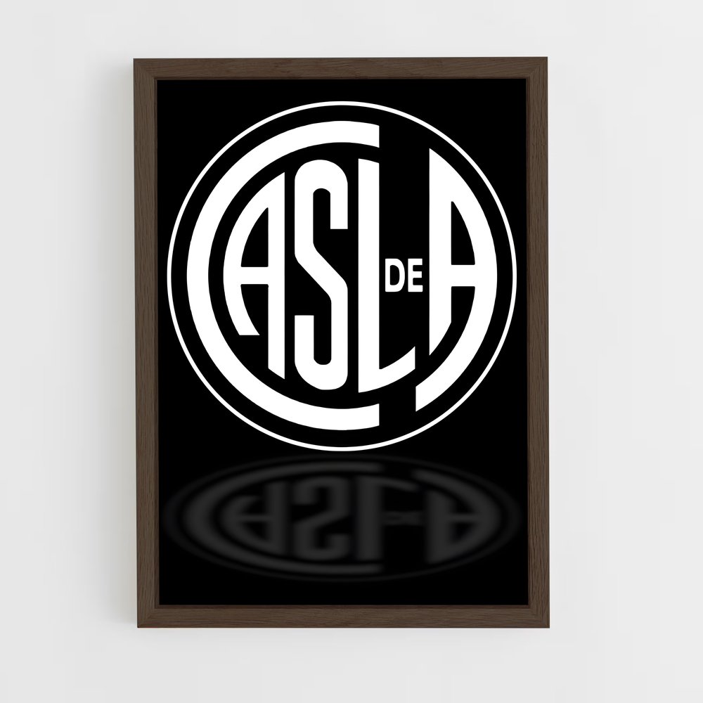 ap-club atletico san lorenzo-7 cadre Bois foncé