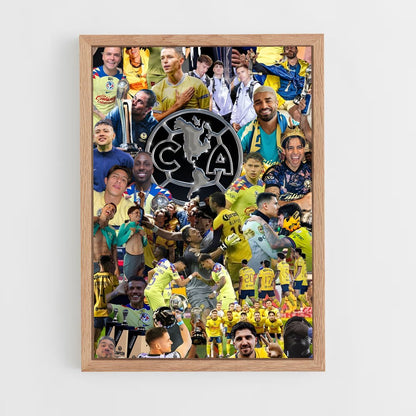 ap-club de futbol america-7 cadre Bois clair