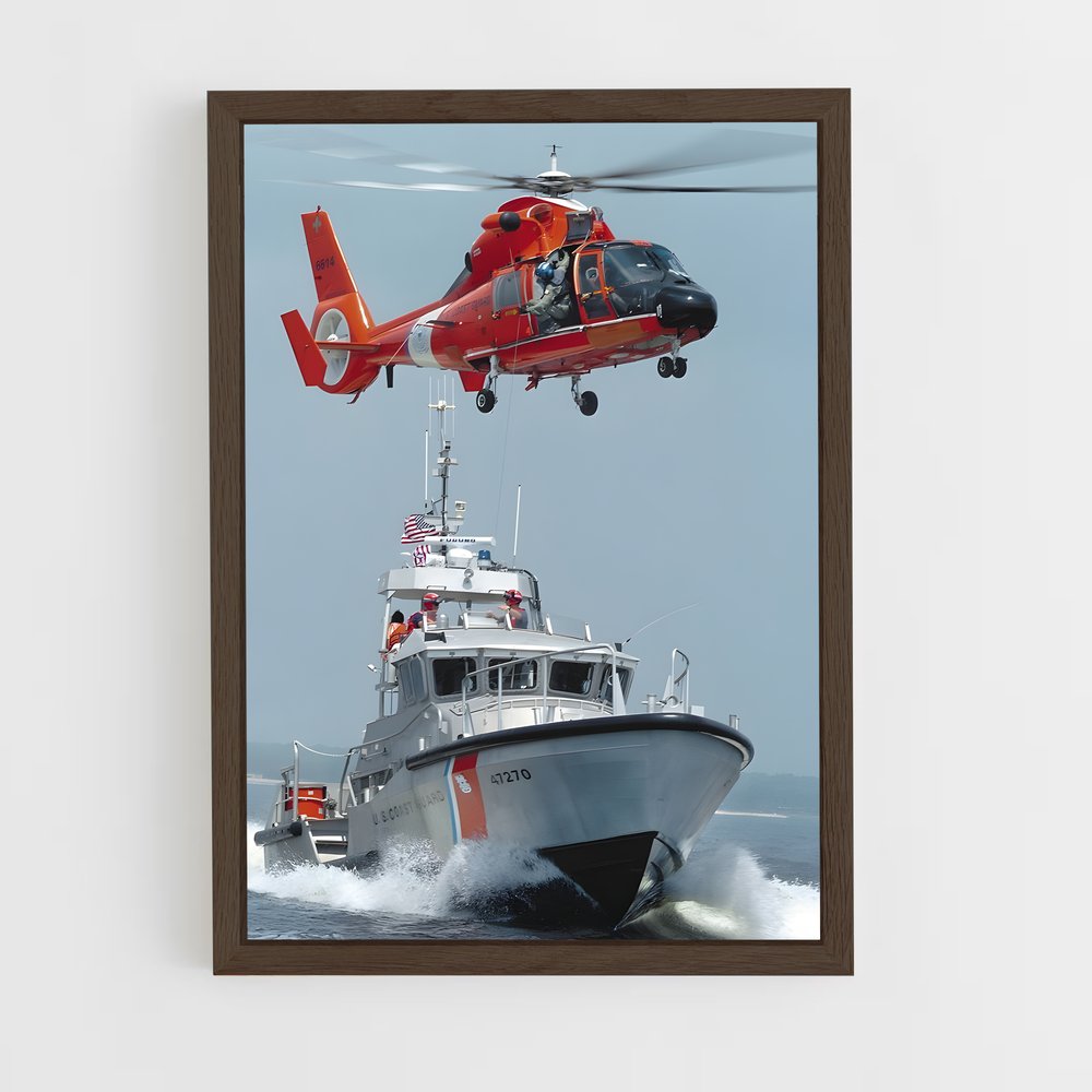 ap-coast guard-7 cadre Bois foncé