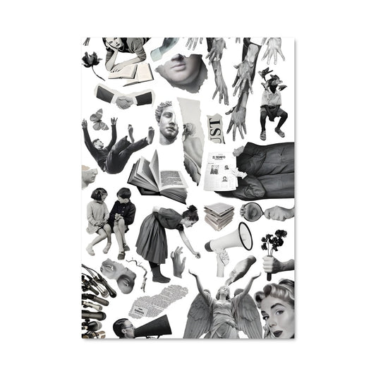 Poster Visages en Noir et Blanc