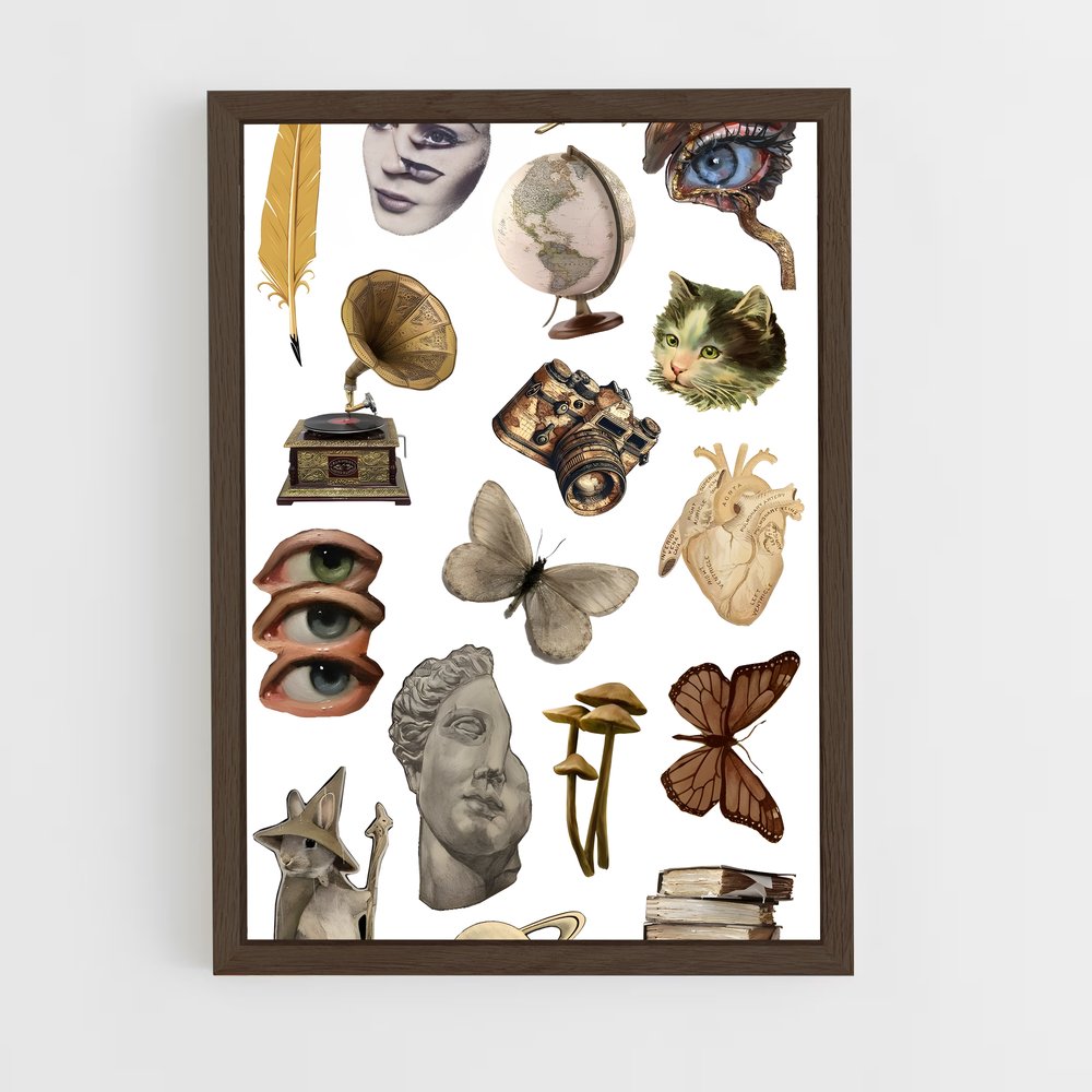 ap-collage-9 cadre Bois foncé
