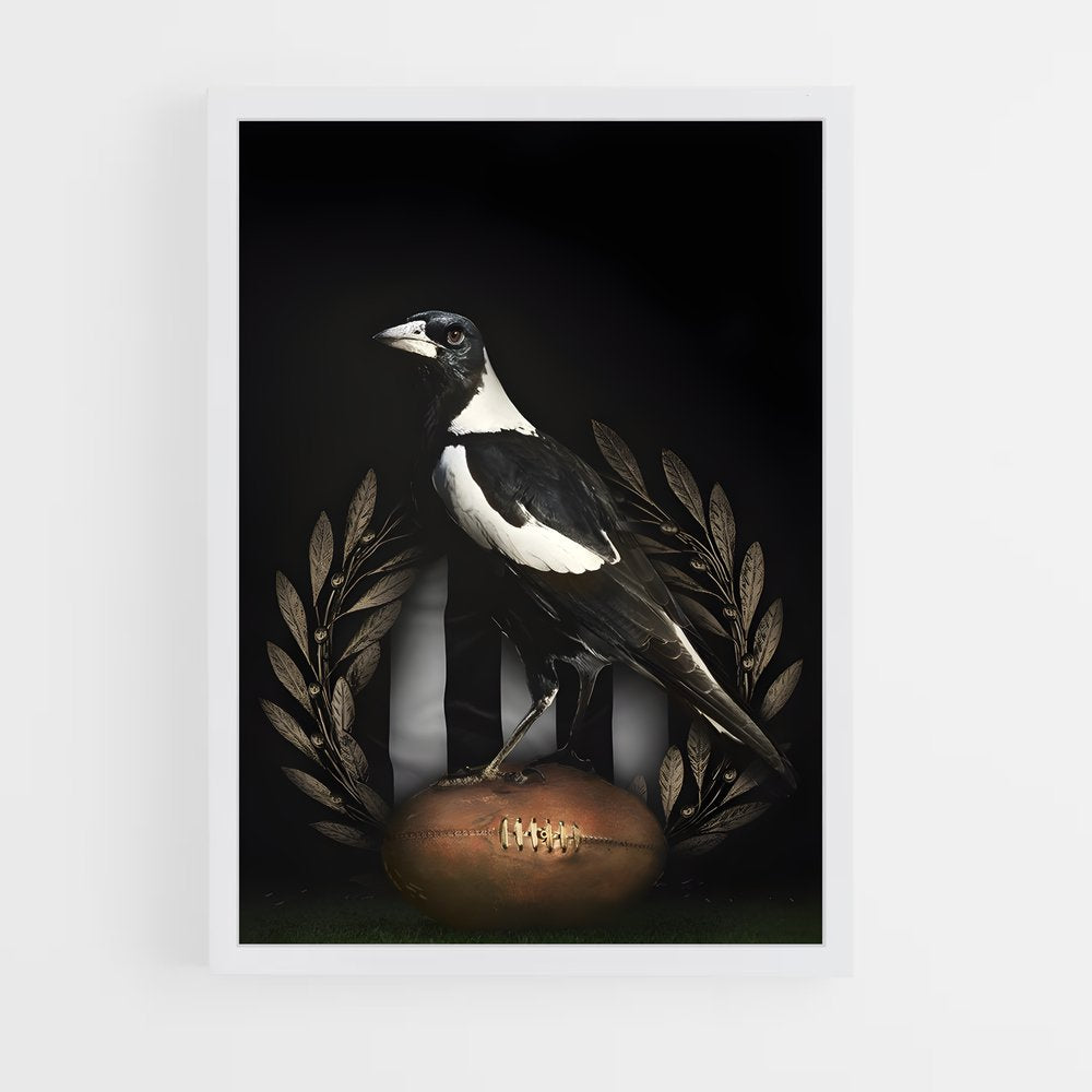 ap-collingwood magpies-5 cadre Blanc