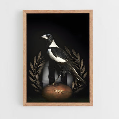 ap-collingwood magpies-5 cadre Bois clair