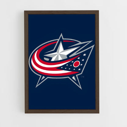 ap-columbus blue jackets-1 cadre Bois foncé