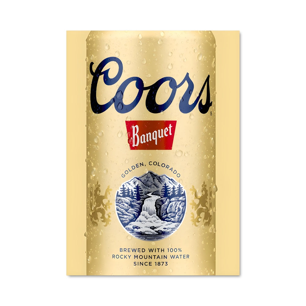 Poster Montagnes et Bière Fraîche