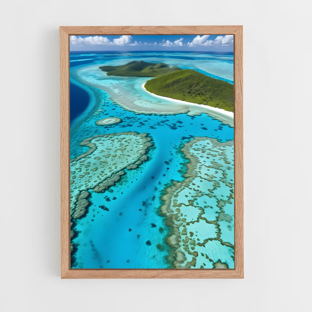 ap-coral reef-2 cadre Bois clair