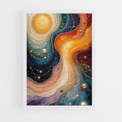 ap-cosmic abstract-6 cadre Blanc