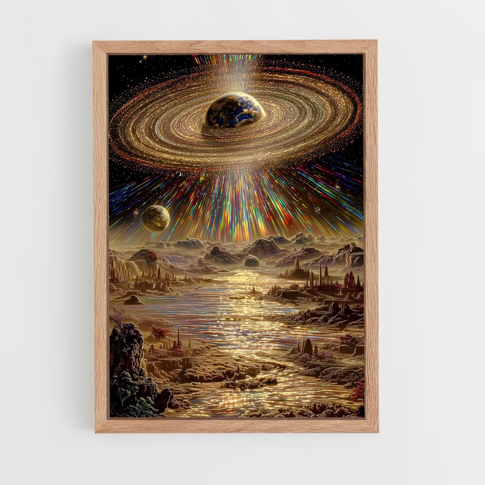 ap-cosmic art-2 cadre Bois clair