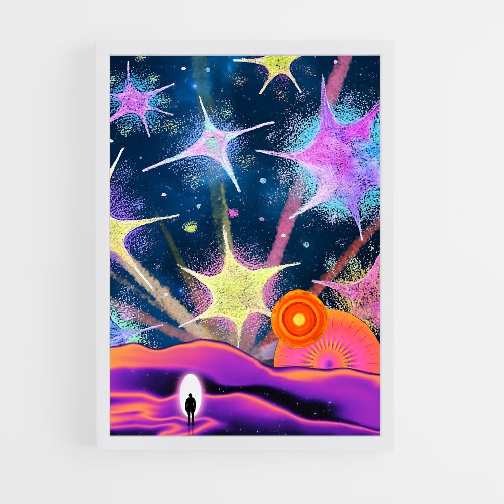 ap-cosmic art-3 cadre Blanc