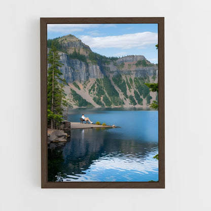 ap-crater lake-2 cadre Bois foncé