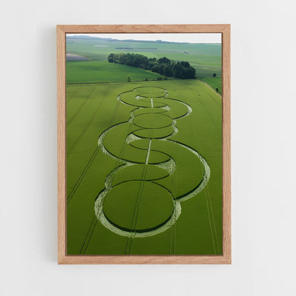 ap-crop circles-4 cadre Bois clair