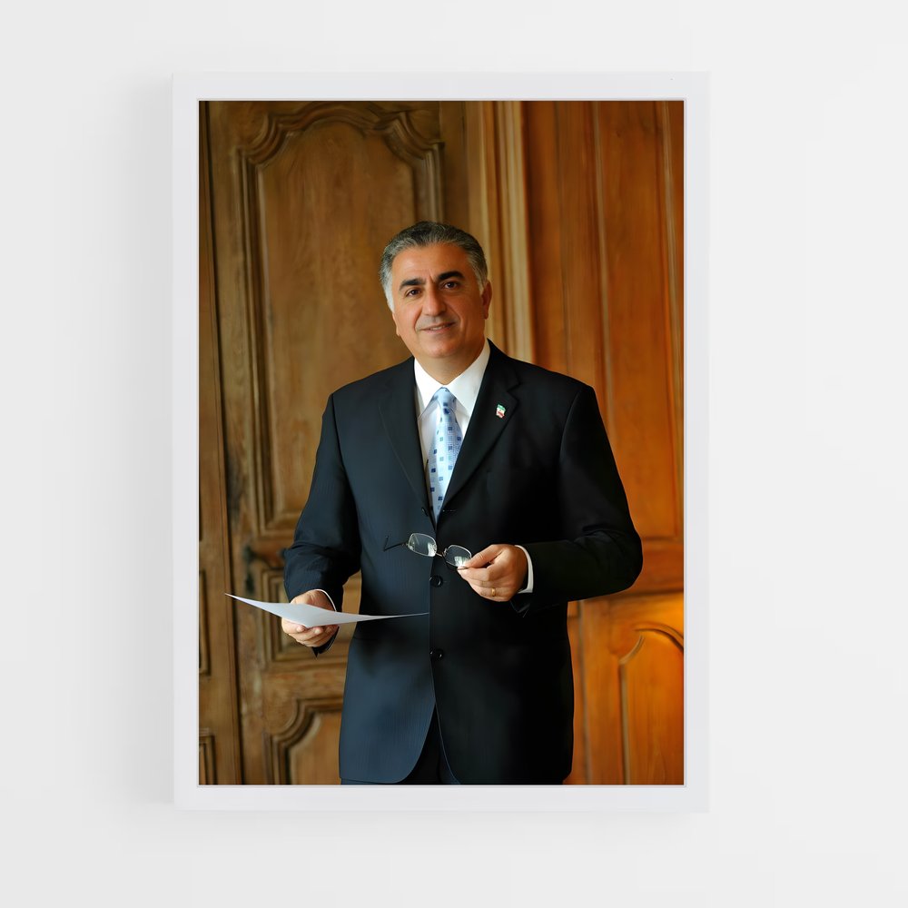 ap-crown prince reza pahlavi-6 cadre Blanc