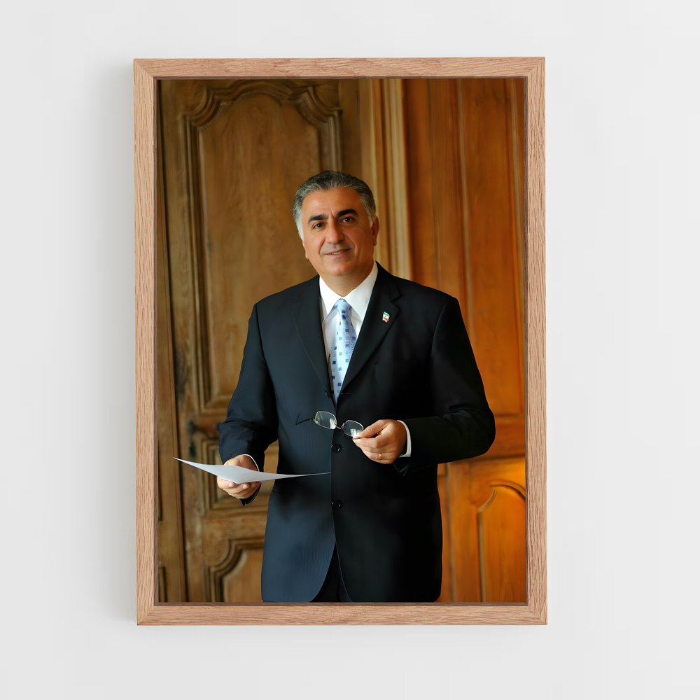 ap-crown prince reza pahlavi-6 cadre Bois clair